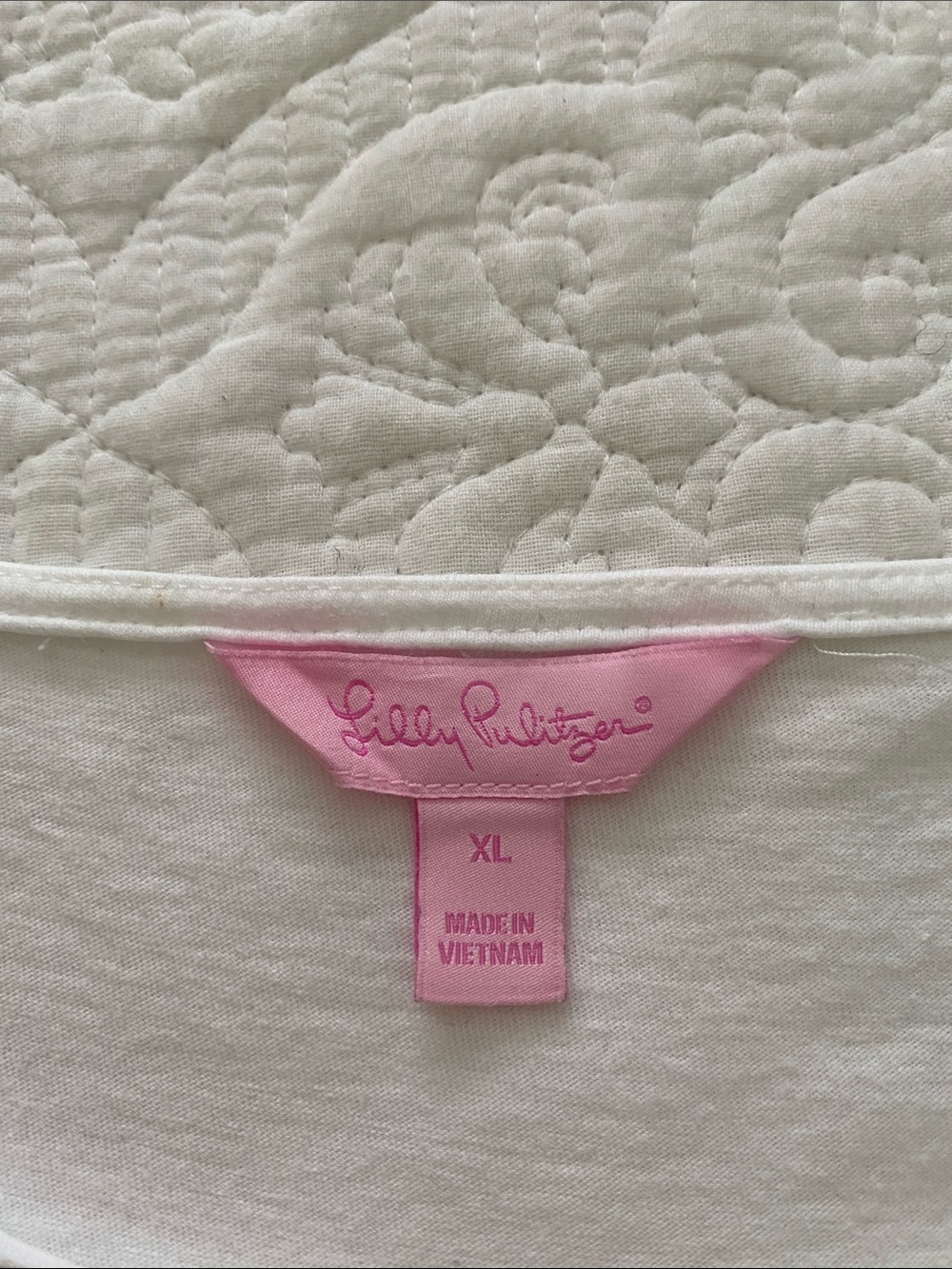 Lilly Pulitzer Women's White Sleeveless Eyelet Hem Tank Top Size XL - Picture 5 of 5